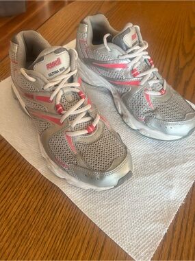 Ryka Silver and Pink Women's Athletic Sneakers 8.5